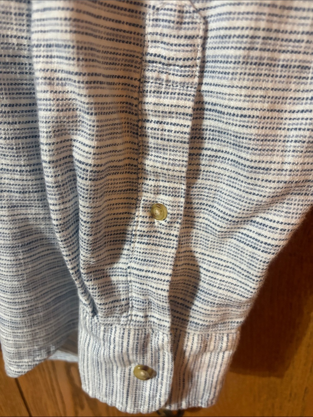 J. Crew Striped Button-Up Shirt in Blue and Cream - Cotton - Picture 4 of 6